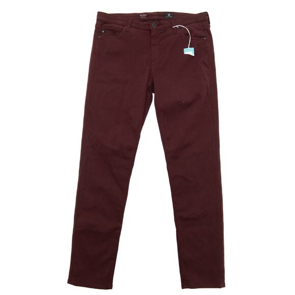 AG Adriano Goldschmied Maroon The Prima Cigarette Leg Jeans Size 32 - Picture 2 of 13